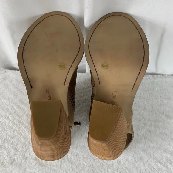 Vince Camuto Women's Katri Woven Leather Peep-Toe Booties Size 9/39 - Picture 7 of 10